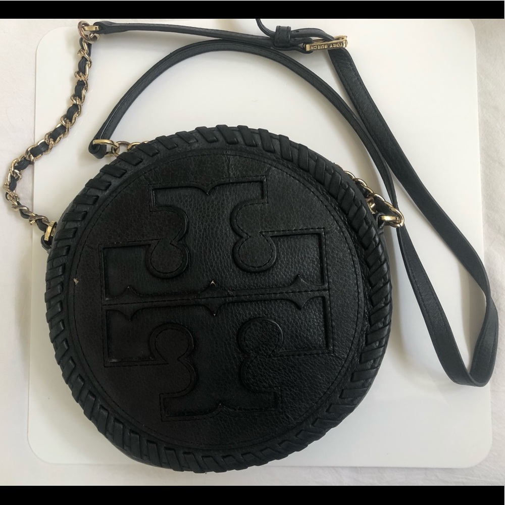 Tory Burch round cross body bag with large logo